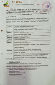 Lire la suite à propos de l’article AVIS DE SOLLICITATION A MANIFESTATION D’INTERET